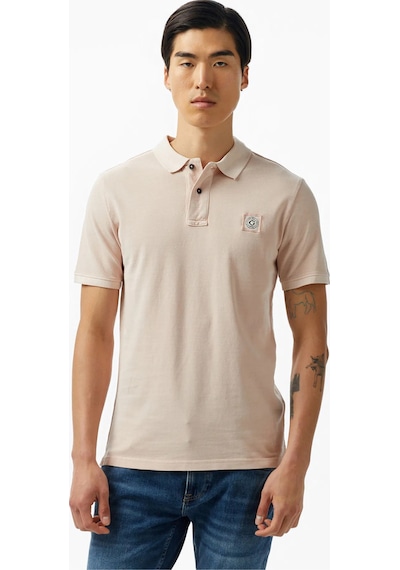 Washed Erkek Slim Fit Polo T-shirt Haki