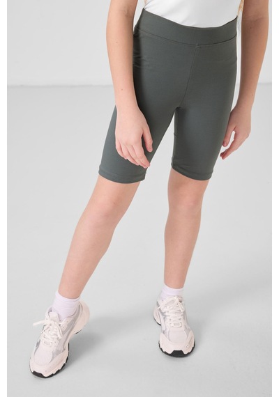 Tommylife Haki Pamuklu Kısa Paça Standart Fit Basic Kız Çocuk Tayt - 75188 Haki