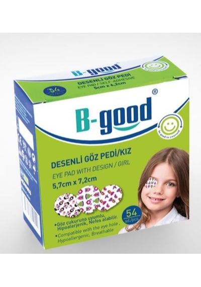 B-good Desenli Kız Çocuk Göz Kapama Bandı 54 Adet