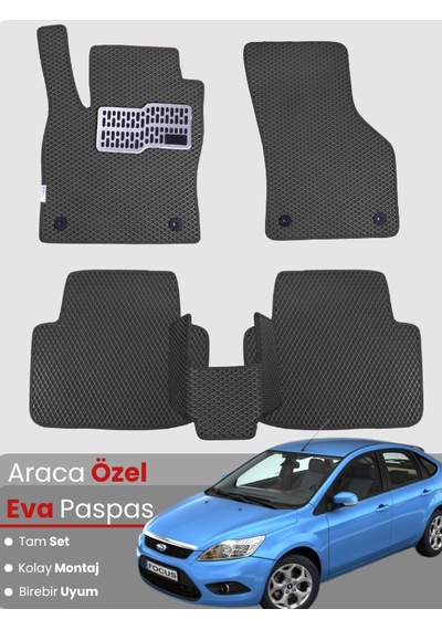Ford Focus 2 Hatchback 2005-2011 Uyumlu Eva Paspas Tam Set Araca Özel,su Geçirmez 128