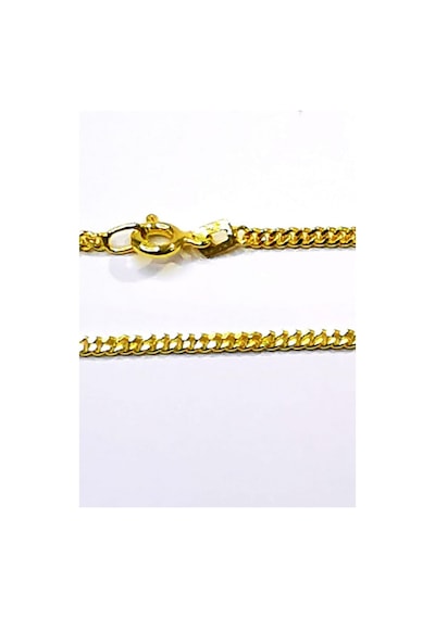 Omar Silver Unisex Gurmet 1,9 Mm Gold Altın Kaplama Gümüş Kolye Z