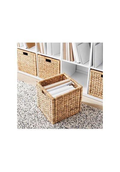 Labbsal Doğal Sepet, Su Sümbülü 32x34x32 Cm Rattan Düzenleme Sepet-kutu El Örgüsü