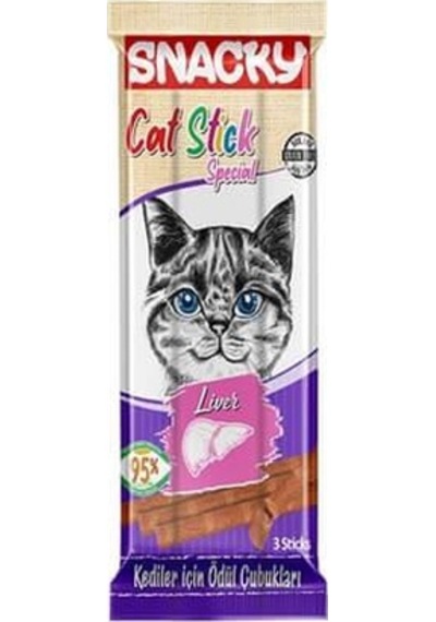 Snacky Ciğerli Kedi Stick Ödül Maması 3 x 5 G