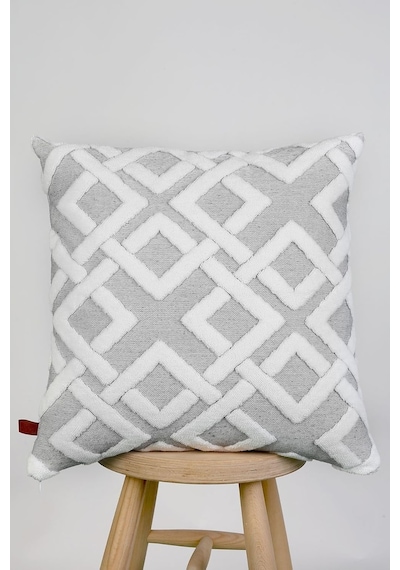 Hamur Jakarlı Kırlent 43x43 Cm Mila Gri Diğer