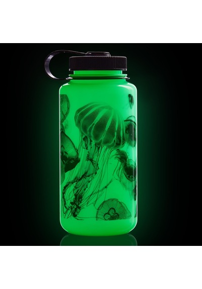 Nalgene Sustain Tritan Bpa İçermeyen Su Şişesi,%50 Plastik Atıktan Elde Edilen Malzemeden Üretildi Iscc Sertifikalı Kütle Dengesi Kullanarak , 32 Oz, Geniş Ağız, Kızdırma Denizanası 0