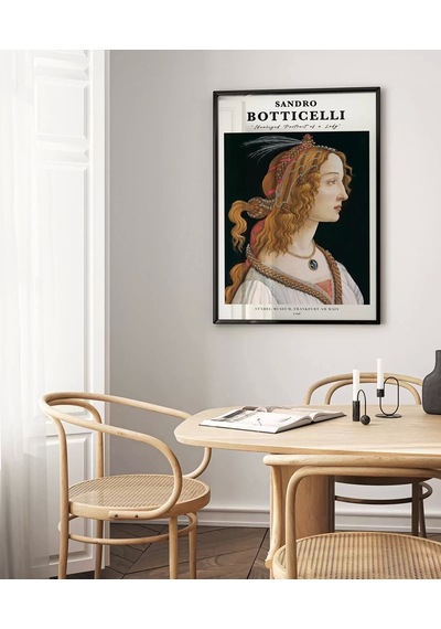 Çerçevesiz Poster Sandro Botticelli Genç Bir Kadının Portresi