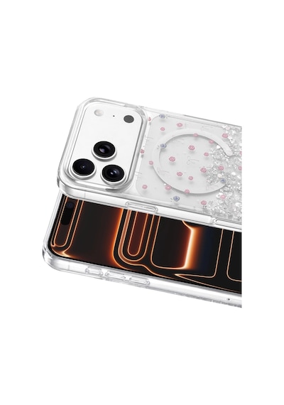 Onegif Apple Apple Uyumlu iPhone 17 Pro Max/18 Pro Max Misk Simli Magsafe Kapak - Desen 1 Standart