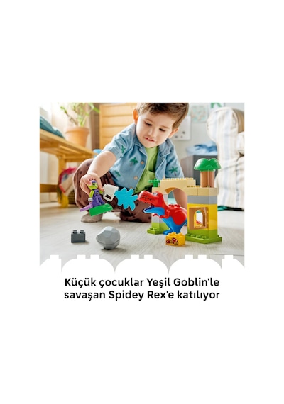 LEGO® DUPLO®│Marvel Dinozor Spidey-Rex, Yeşil Goblin’e Karşı 10463 -2 Yaş ve Üzeri Çocuklar için Yaratıcı Oyuncak Yapım Seti (25P)