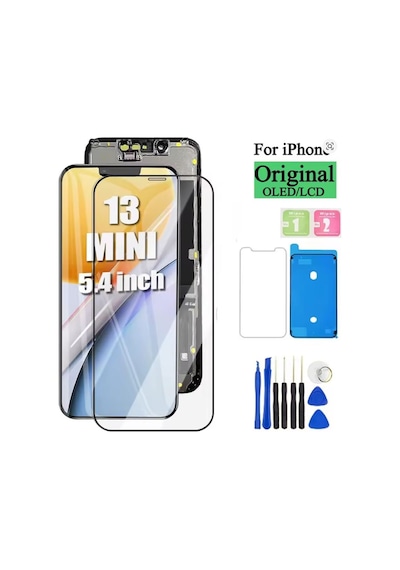 Apple iPhone Uyumlu 13 Mini A Kalite Ön Lcd Ekran Dokunmatik Sıvı Bandı Kırılmaz Tamir Seti Set