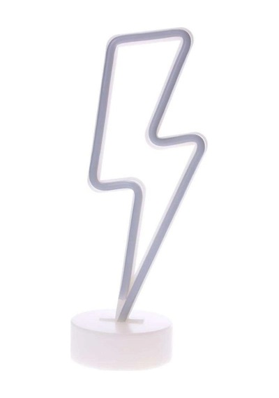 Masa Lambası Dekor Amaçlı Şimşek Şeklinde Pil İle Çalışan Neon Led Lamba Süs .