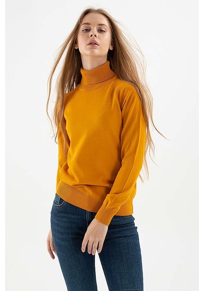 Fashion Friends Kadın Balıkçı Yaka Kazak 23k0401k1 Hardal