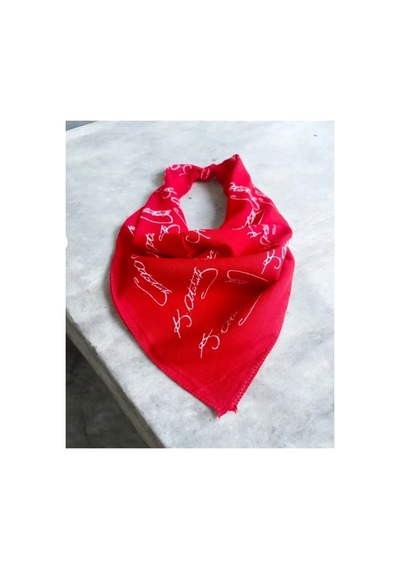 Herşeynota Atatürk Imzalı Kırmızı Ve Beyaz 2'li Renk Unisex Bandana Fular 23 Nisan 29 Ekim 10 Kasım 19 Mayıs Çok Renkli