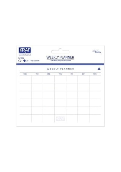 Yapışkanlı Not Kağıdı Weekly - Haftalık Plan 140x100 30 Yp 8680454936487