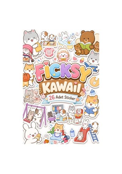 Kawaii Stili Sevimli Anne Bebek Çocuk Hayatı Sticker Seti - 26 Adet Etiket Çıkartma Diğer