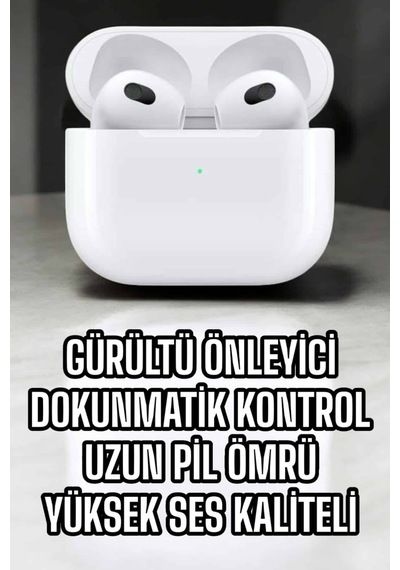 Bluetooth Kulaklık 3.nesil Kablosuz Uzun Pil Ömrü Dokunmatik Kontrol -