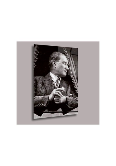Atatürk 16 Atatürk Ve Türkiye Cam Tablo Pct0512 Atatürk Temalı Dekoratif Duvar Tablosu, Salon, Ofis Ve Çalışma Alanı Dekoru,