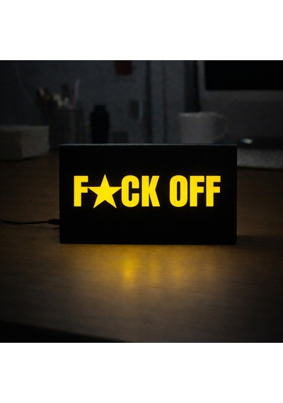 Masa Lambası - F Ck Off Adaptörlü Dekoratif & Hediyelik Lamba Çok Renkli
