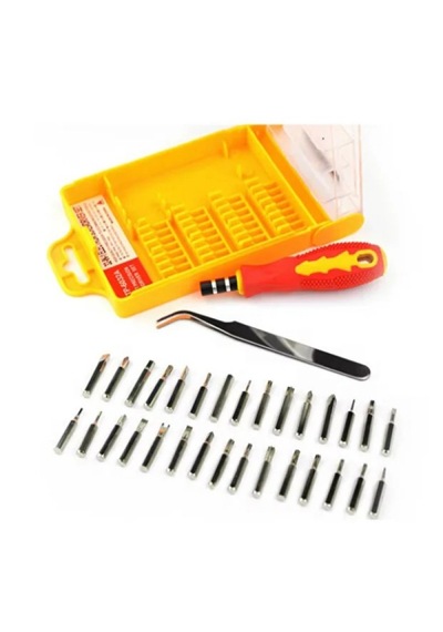 32 Parça Telefon Ve Elektronik Tamir Mini Tornavida Seti Cımbızlı Hassas Bits Uçlu Saklama Kutulu Takım - Hassas Telefon Tamir Tornavida Seti Sertleştirilmiş Çelik Uçlu & Cımbızlı Mini Tamirat Seti