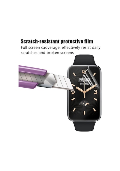 Wozlo Xiaomi Mi Band 7 Pro Uyumlu Çizilme Önleyici Tpu Nano Yumuşak Film Ekran Koruyucu - 2 Adet
