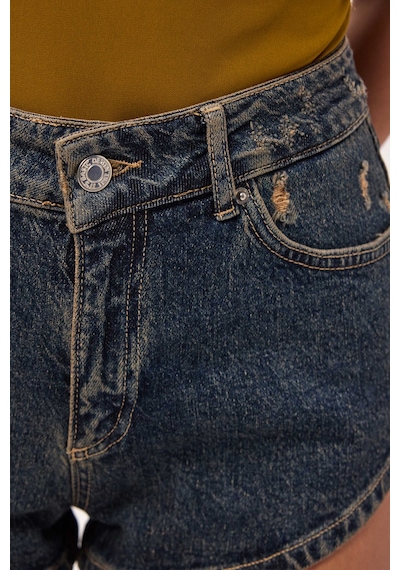 it's basic Kadın Koyu Kot 11s6 Süper Mini %100 Koton Denim Şort