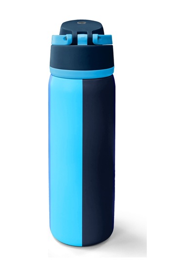 Coral High Renkli Çizgili Desenli Pipetli Ve Direkt İçim Çelik Termos 800 Ml 38555 Saks Mavi
