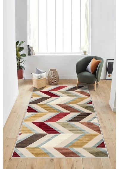 West Home Dijital Baskı Yıkanabilir Kaymaz Taban Salon Halısı Mutfak Halısı Yolluk Wh 500 Multy