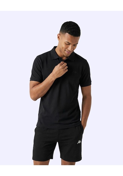 Kappa Fausto Erkek Siyah Regular Polo Yaka Tişört