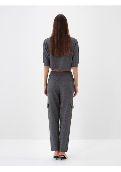 Xint Antrasit Doğal Yün Dokulu Regular Fit Pantolon 851036