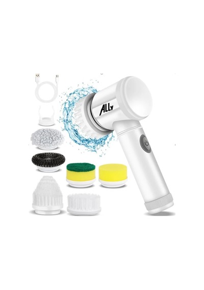 Ally Magic Brush 5in1 Fırça Başlıklı Şarjlı Temizleme Fırçası Banyo/fayans/zemin Temizleyici- 5775 Diğer