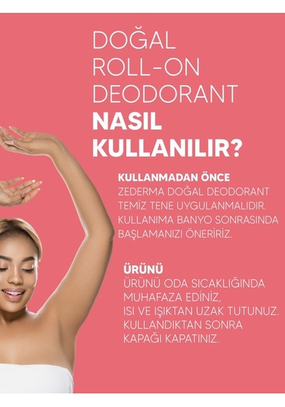 Zederma Doğal Roll-on Deodorant Gül