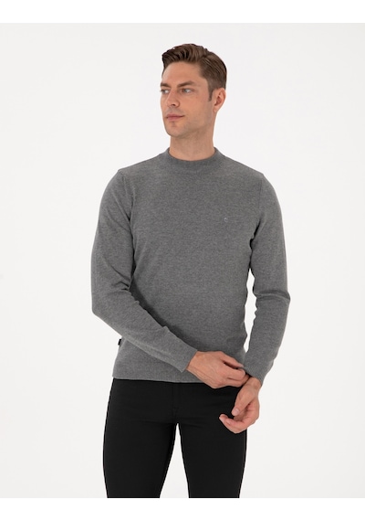 Pierre Cardin Erkek Gri Melanj Kazak /triko 50315456-vr086 Gri Melanj
