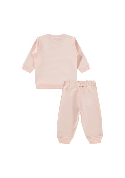 Civil Baby Bereli Ayıcık Baskılı 6-18 Ay Takım - Pembe