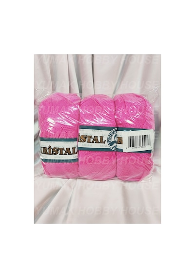 Kristal Bebe Pembe El Örgü İpi 3 Adet - Renk: 042