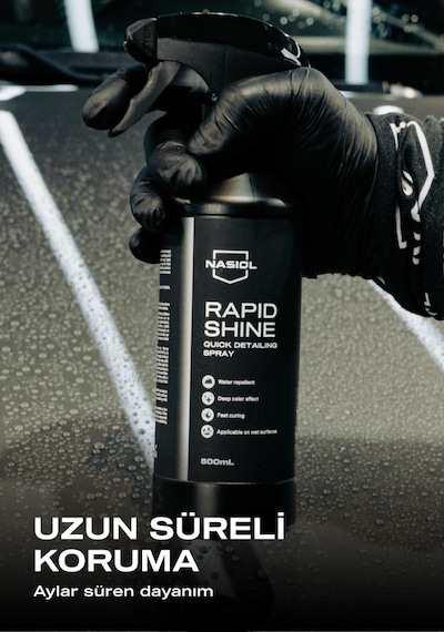 Rapidshine Araç Detay Spreyi Hızlı Cila Etkisi Derin Renk Showroom Parlaklığı 6 Ay Dayanım 500 ML