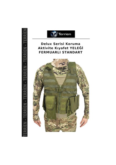Terrien Delux Serisi Koruma Aktivite Kıyafet Yeleği Fermuarlı Standart Çok Renkli
