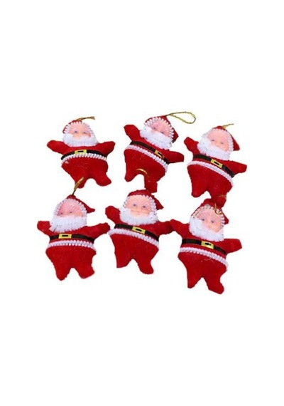 Yılbaşı Kırmızı Noel Baba Ağaç Süsü 3lü