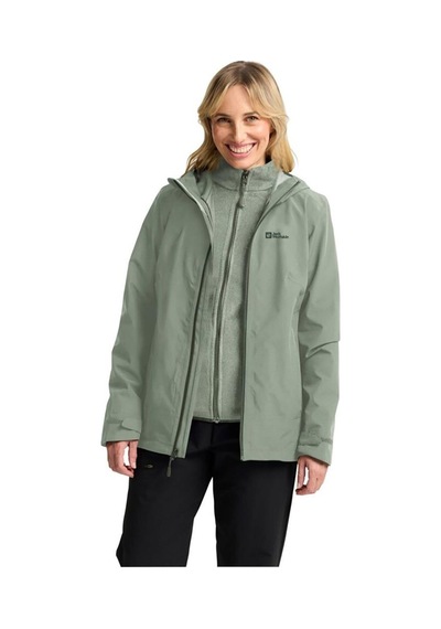 Jack Wolfskin Moonrise 3in1 Kadın Ceket Yeşil