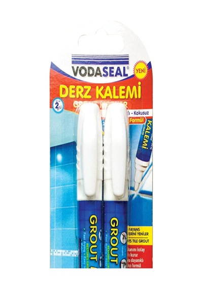 2'li Beyaz Derz Kalemi, Hızlı Kuruyan, Su Bazlı, Fayans Derz Dolgu