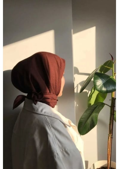 Melodi Scarf Kadın Tesettür Mio Caz Eşarp Hijab Taba Taba