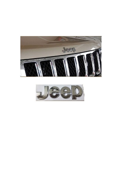 Jeep Bagaj / Kaput Yazı Logo Krom Parlak Gri Hood Trunk Lettering