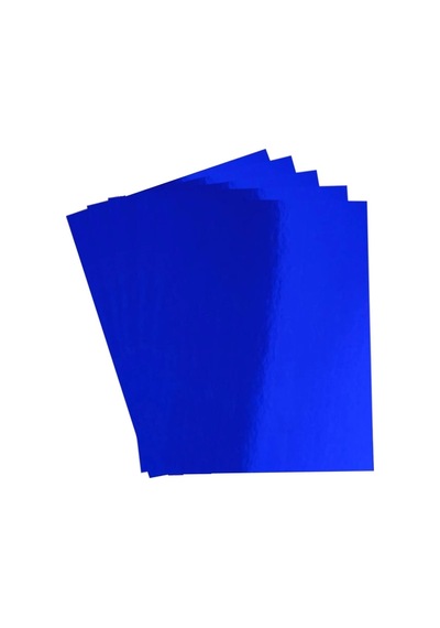Aynalı Metalik Metalize Fon Kartonu Mavi 50x70cm 1 Adet Tek Renk