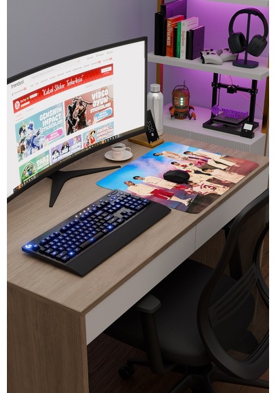 Stray Kids V3 48x40 Xl Gaming Kauçuk Kaymaz Taban Mouse Pad Fare Altlığı