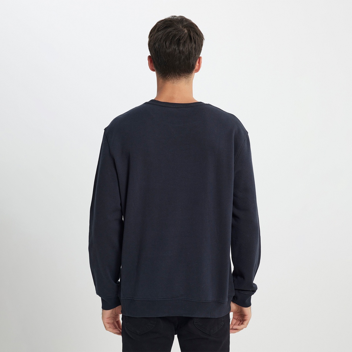 Lee Erkek Siyah Yuvarlak Yaka Sweatshirt Siyah