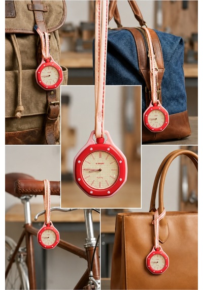 Boyol Pop Çanta Charm Unisex Aksesuar Saat D-sport Pembe-kırmızı D-400