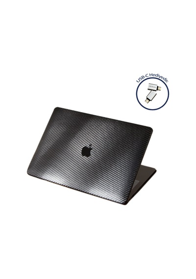 Apple Uyumlu MacBook Pro Kılıf 1706-08 A1989 2159 2251 2289 A2338 Karbon Fiber Siyah