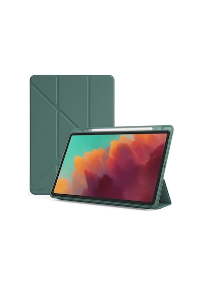 Samsung Galaxy Uyumlu Tab A11 Plus 11inç X230 Kılıf Kalem Bölmeli Trifolding Case X235 X236b Kılıf