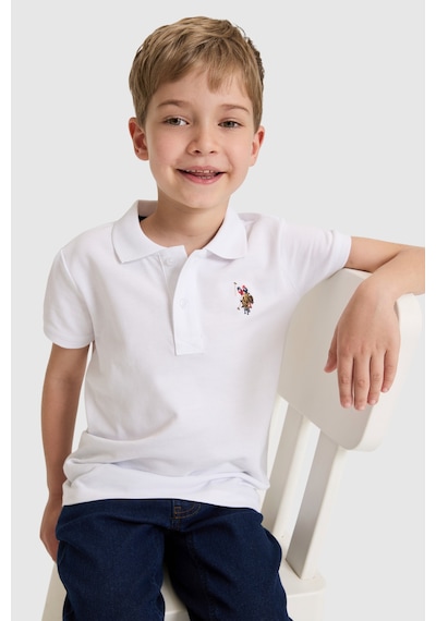 U.s. Polo Assn. Erkek Çocuk Beyaz Tişört Basic 50325608-vr013