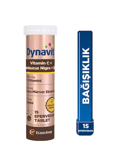 Dynavit Vitamin C+ Sambucus Nigra 15 Efervesan Tablet
