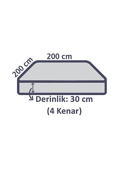 Home Fitted Lastikli Battal Boy Çarşaf 200x200