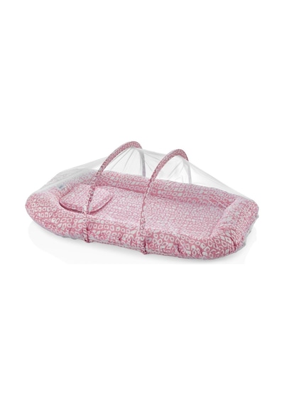 Babyjem Cibinlikli Uyku Pedi Kare Desen - Pembe